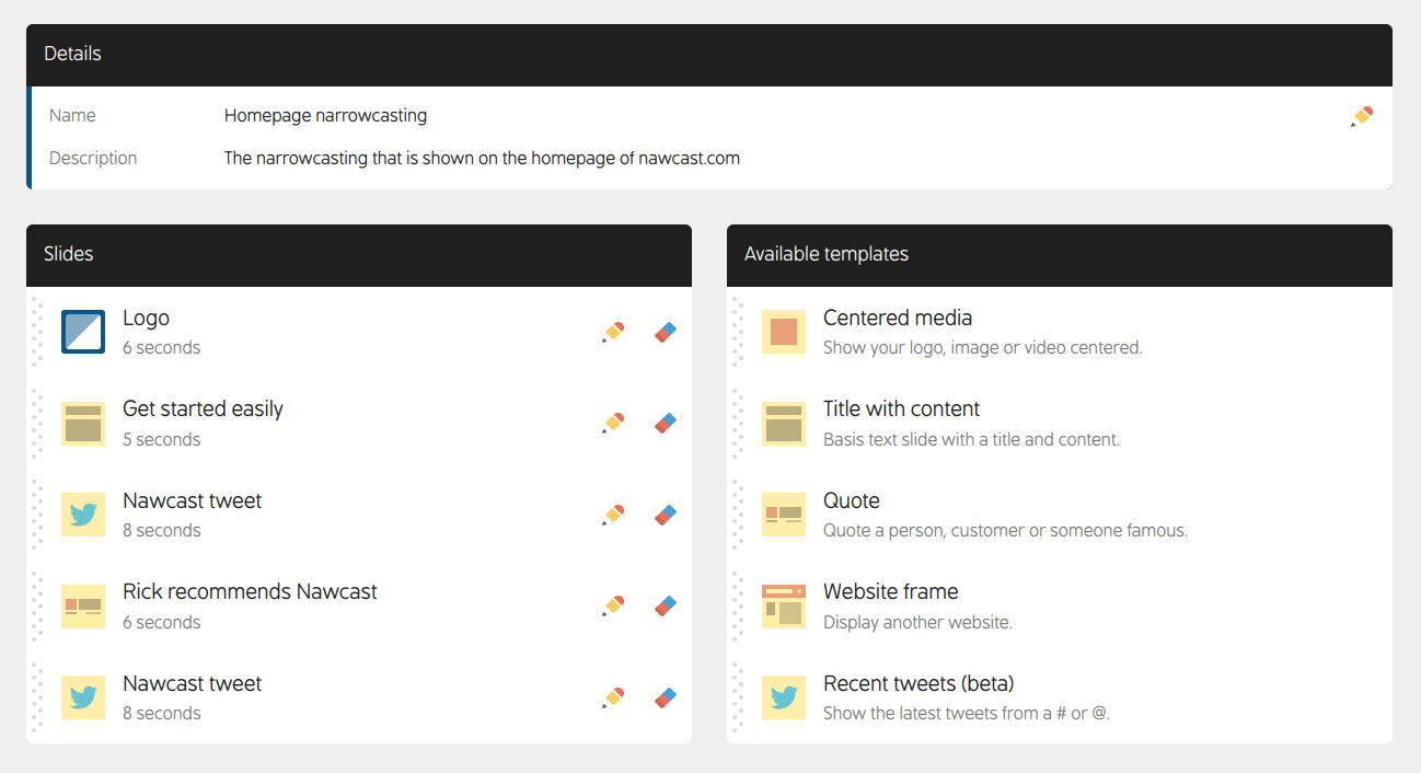 Picking a template for your program