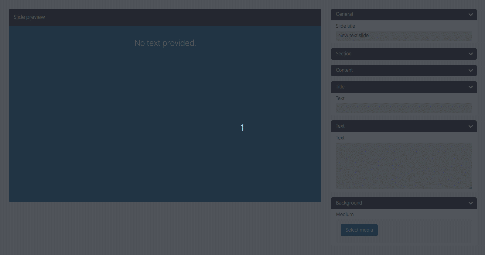 Slide builder with lots of features