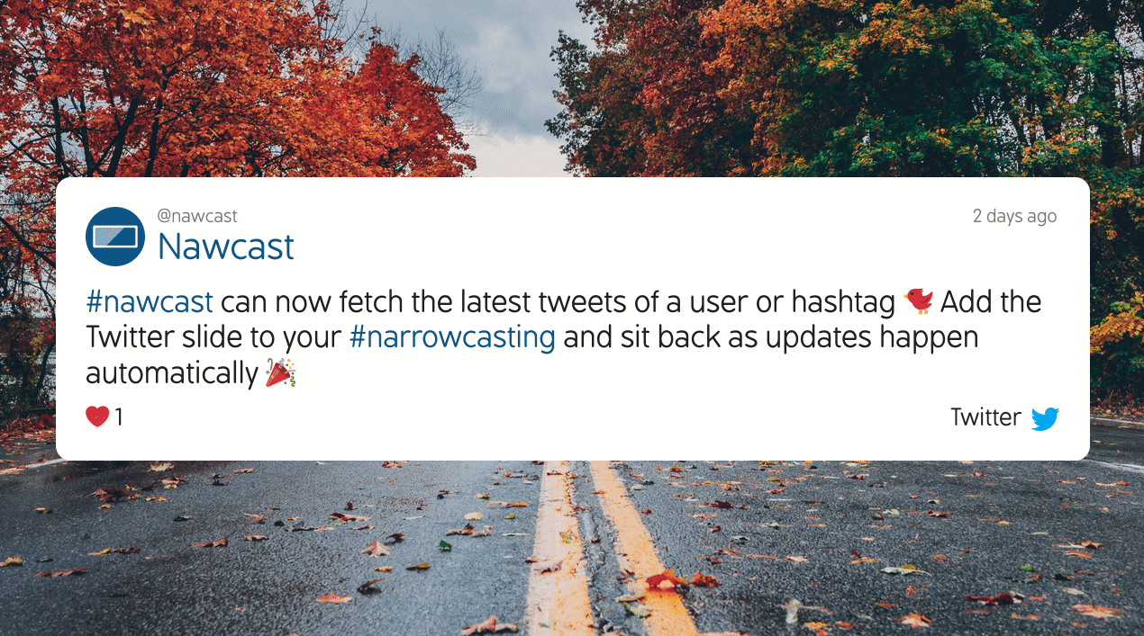 Example of a twitter content template